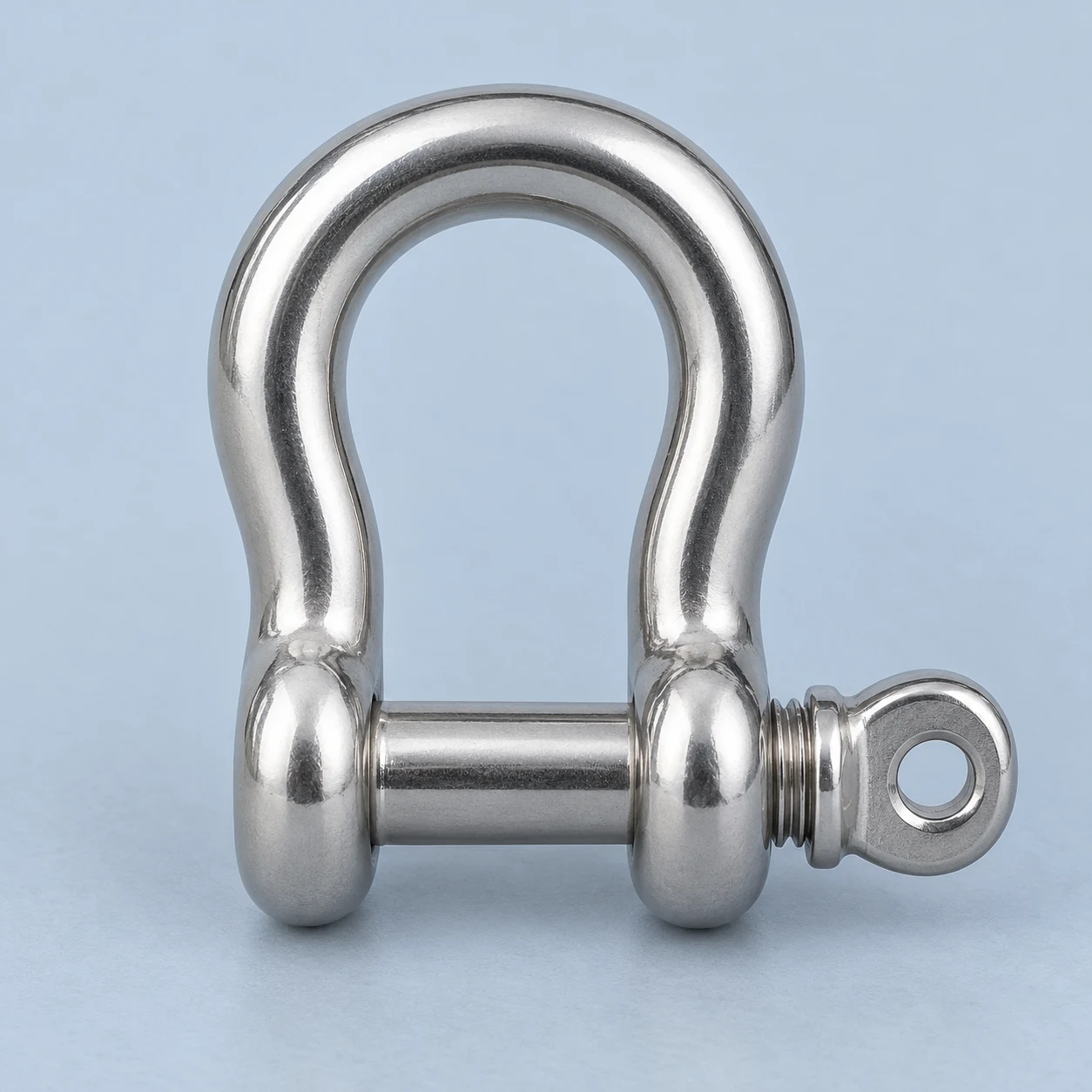 Captive-pin bow shackle